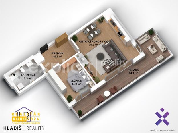 Prodej bytu 2+kk, Uherský Brod, U Mlýnů, 54 m2