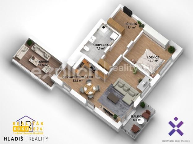 Prodej bytu 2+kk, Uherský Brod, U Mlýnů, 54 m2