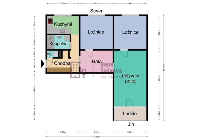 Prodej bytu 3+1, Nová Bystřice, Rybní, 79 m2