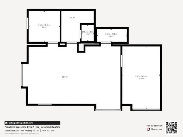 Pronájem bytu 2+kk, Letohrad, 63 m2