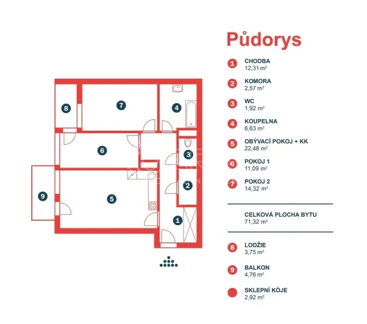Pronájem bytu 3+kk, Praha - Uhříněves, Václava Trojana, 83 m2