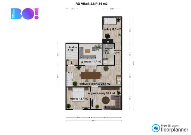 Prodej rodinného domu, Vlkoš, Kyselovská, 226 m2