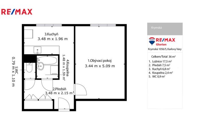 Prodej bytu 1+1, Karlovy Vary, Krymská, 28 m2