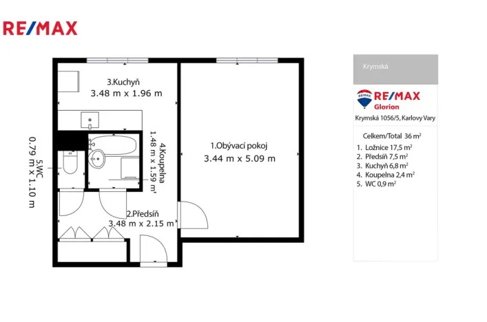 Prodej bytu 1+1, Karlovy Vary, Krymská, 28 m2
