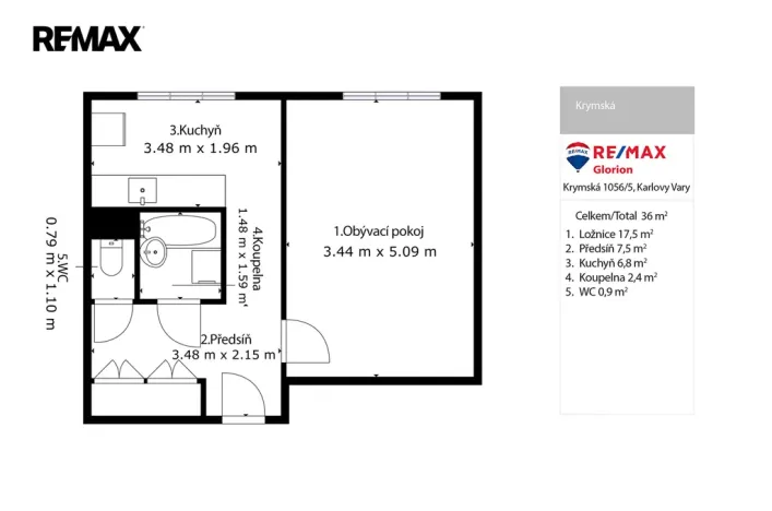 Prodej bytu 1+1, Karlovy Vary, Krymská, 28 m2