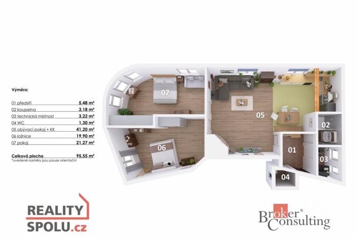 Prodej bytu 3+kk, Praha - Holešovice, U Uranie, 95 m2