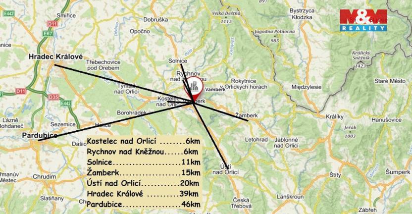 Prodej pozemku pro bydlení, Vamberk - Merklovice, 1133 m2