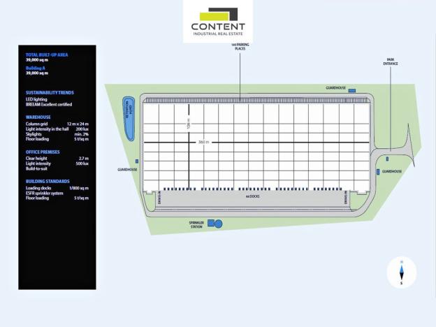 Pronájem výrobních prostor, Úherce, Luční, 39500 m2
