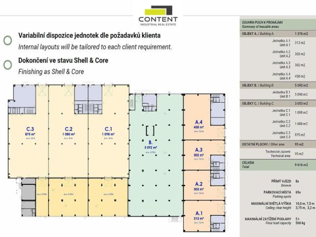 Pronájem skladu, Praha - Malešice, Tiskařská, 823 m2