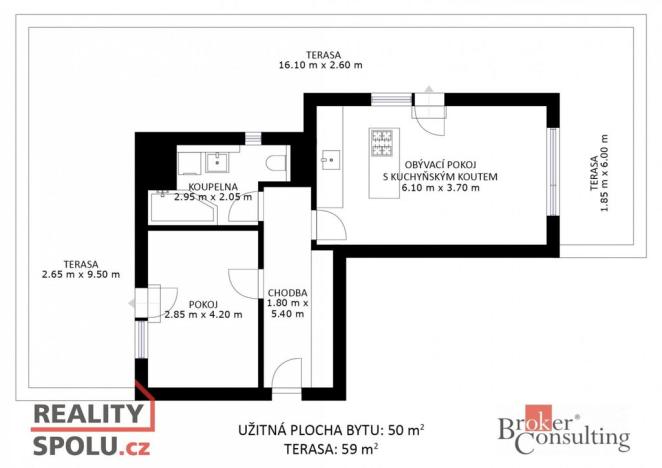 Prodej bytu 2+kk, Slavkov u Brna, Zelnice II., 50 m2