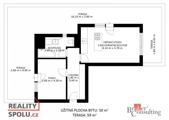 Prodej bytu 2+kk, Slavkov u Brna, Zelnice II., 50 m2