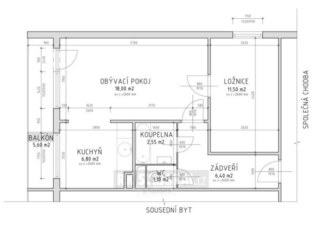 Prodej bytu 2+1, Most, Josefa Suka, 52 m2