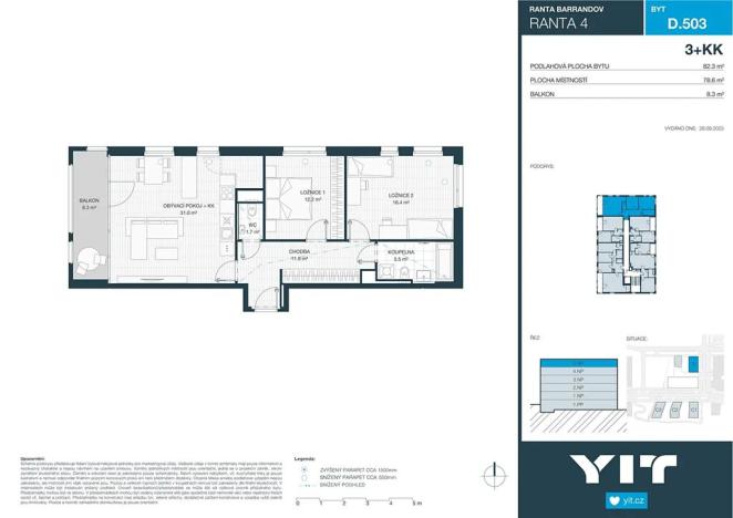 Prodej bytu 3+kk, Praha - Hlubočepy, Wassermannova, 79 m2