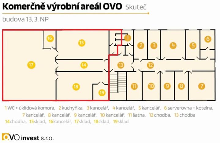 Pronájem výrobních prostor, Skuteč, Husova, 360 m2