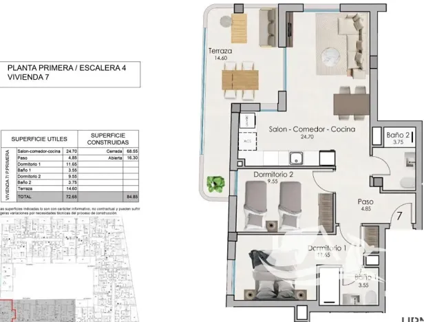 Prodej bytu 3+kk, Santa Pola, Španělsko, 72 m2