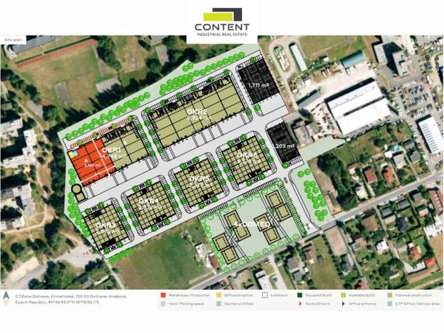 Pronájem výrobních prostor, Ostrava - Hrabová, Krmelínská, 2559 m2