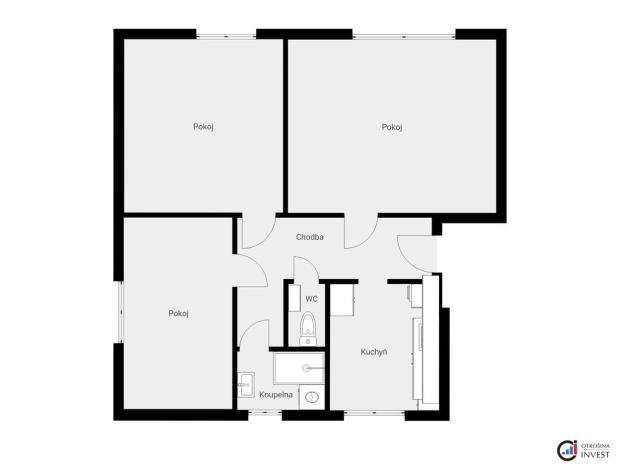 Pronájem bytu 3+1, Voděrady, 73 m2