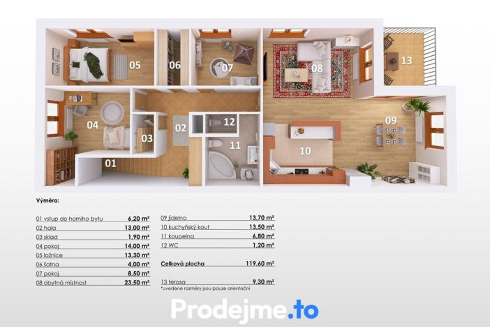 Prodej bytu 4+kk, Rudná, Hořelická, 119 m2