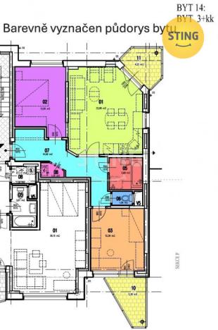 Prodej bytu 3+kk, Olomouc, Novosadský dvůr, 73 m2