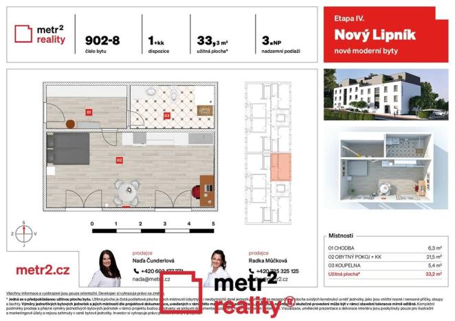 Prodej bytu 1+kk, Lipník nad Bečvou, Na Výsluní, 33 m2