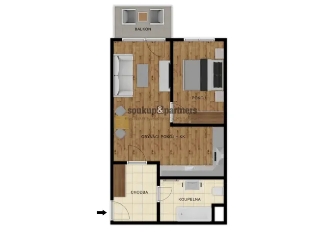 Prodej bytu 2+kk, Praha - Třebonice, Thomasova, 50 m2