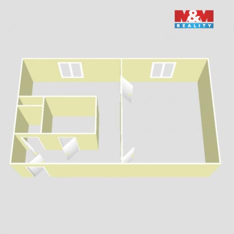 Pronájem bytu 1+1, Klášterec nad Ohří - Miřetice u Klášterce nad Ohří, Václava Řezáče, 39 m2