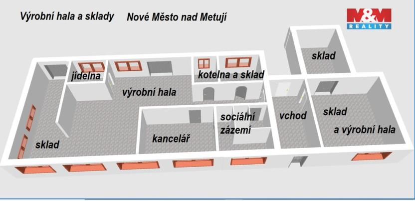 Prodej výrobních prostor, Nové Město nad Metují, Náchodská, 938 m2