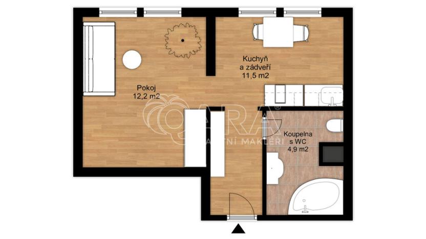 Pronájem bytu 1+1, Praha - Jinonice, Peroutkova, 32 m2