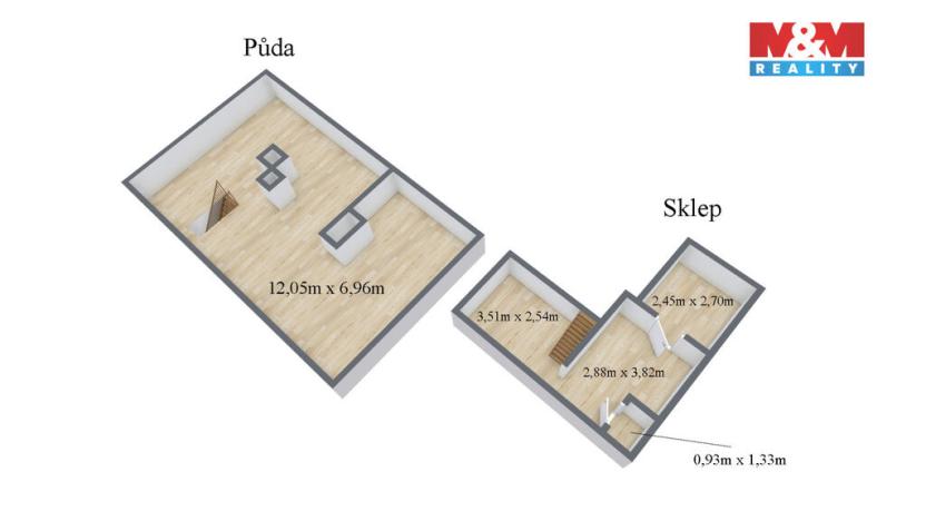 Prodej rodinného domu, Chomutov, Pražská, 69 m2