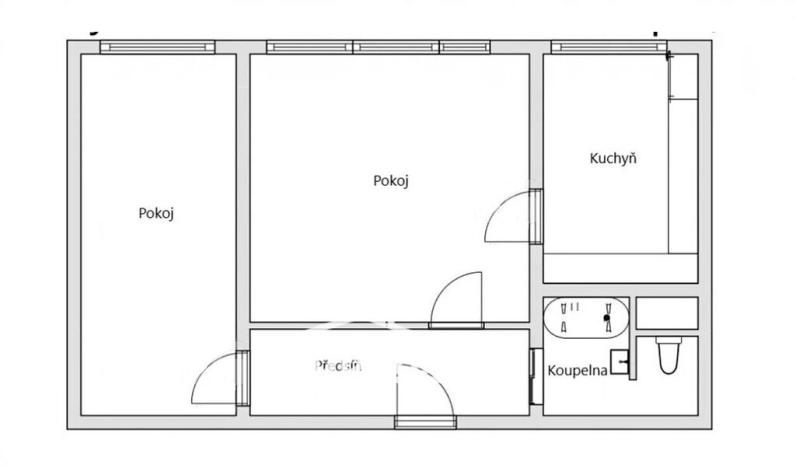 Pronájem bytu 2+1, Zlín, Okružní, 43 m2