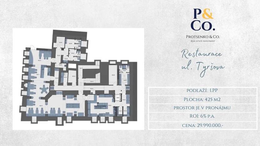 Prodej restaurace, Praha - Nové Město, Legerova, 425 m2