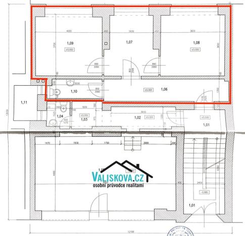 Pronájem kanceláře, Kroměříž, 110 m2