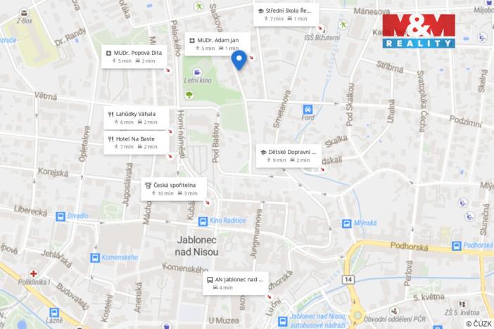 Prodej bytu 2+kk, Jablonec nad Nisou, Saskova, 90 m2