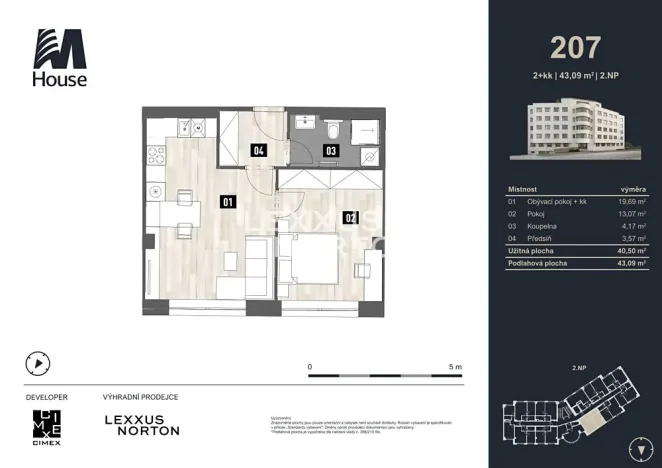 Prodej bytu 2+kk, Praha - Vršovice, Murmanská, 43 m2