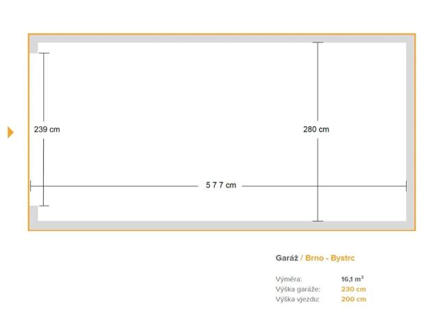 Prodej garáže, Brno, Krajní, 16 m2