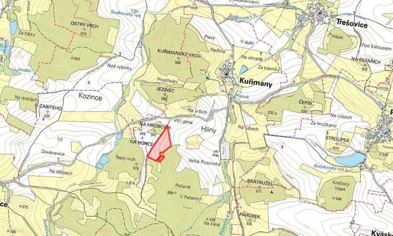 Prodej pole, Kuřimany, 17194 m2