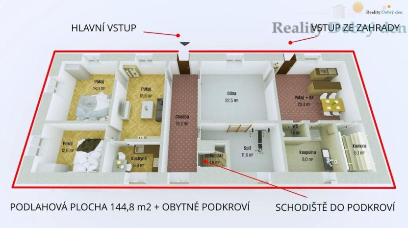Prodej rodinného domu, Budišov nad Budišovkou - Podlesí, 170 m2