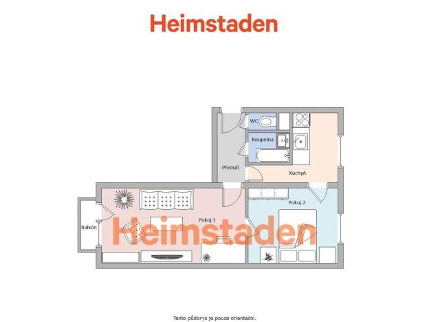 Pronájem bytu 2+1, Karviná - Nové Město, Nedbalova, 50 m2