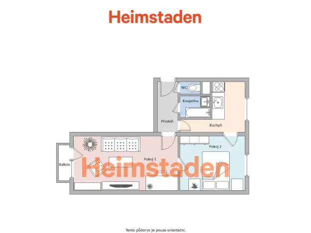 Pronájem bytu 2+1, Karviná - Nové Město, Nedbalova, 50 m2