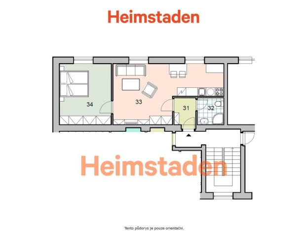Pronájem bytu 2+kk, Havířov - Město, Jana Švermy, 45 m2