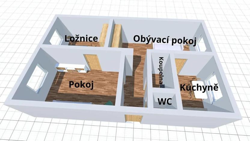 Prodej bytu 3+1, Starý Plzenec, Nerudova, 65 m2