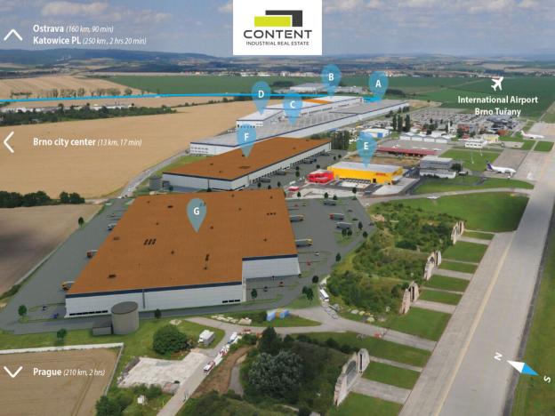 Pronájem skladu, Brno - Tuřany, Letiště Brno-Tuřany, 8000 m2