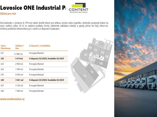 Pronájem skladu, Lovosice, Průmyslová, 3539 m2