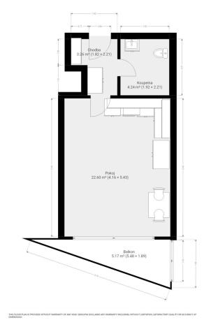 Pronájem bytu 1+kk, Brno, Bystrcká, 36 m2