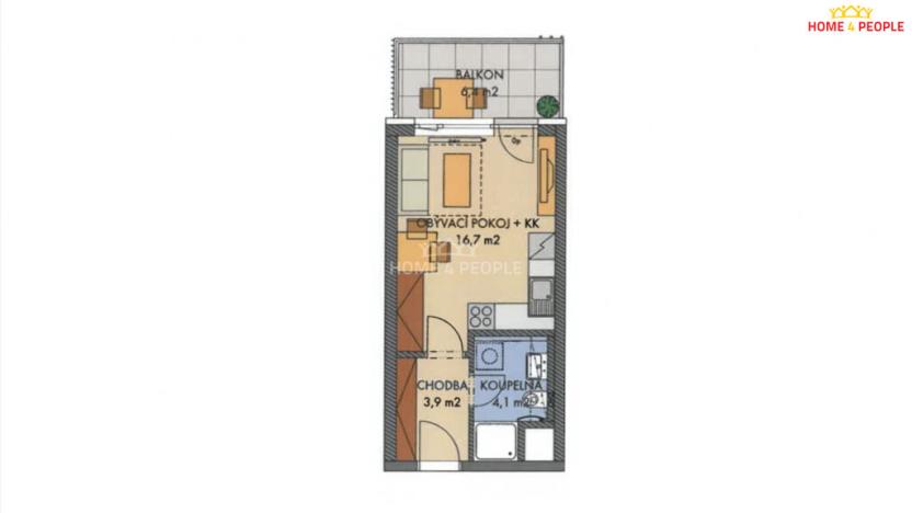 Prodej bytu 1+kk, Praha - Hlubočepy, Gollové, 26 m2