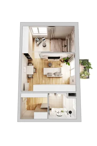 Prodej bytu 2+kk, Milovice, Topolová, 44 m2