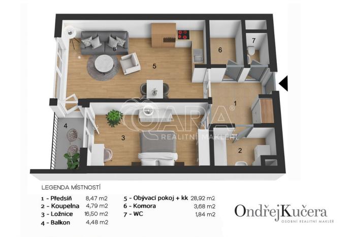 Pronájem bytu 2+kk, Praha - Vinohrady, Korunní, 69 m2
