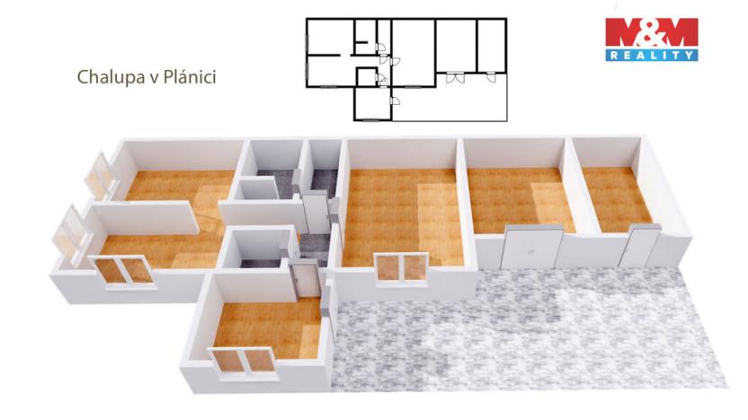 Prodej chalupy, Plánice - Štipoklasy, 90 m2