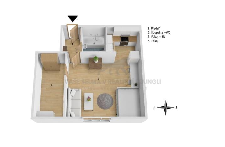 Prodej bytu 1+kk, Praha - Libeň, Braunerova, 41 m2