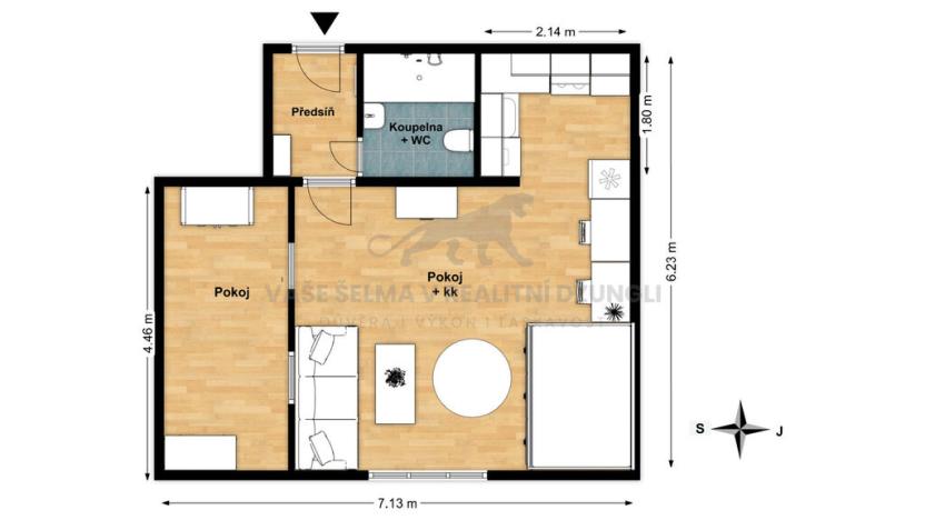 Prodej bytu 1+kk, Praha - Libeň, Braunerova, 41 m2